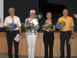 Bild: (v.l.n.r.:) Wolfgang Haußner, Irene Lanz, Sonja Schwarz, Bernhard Röll